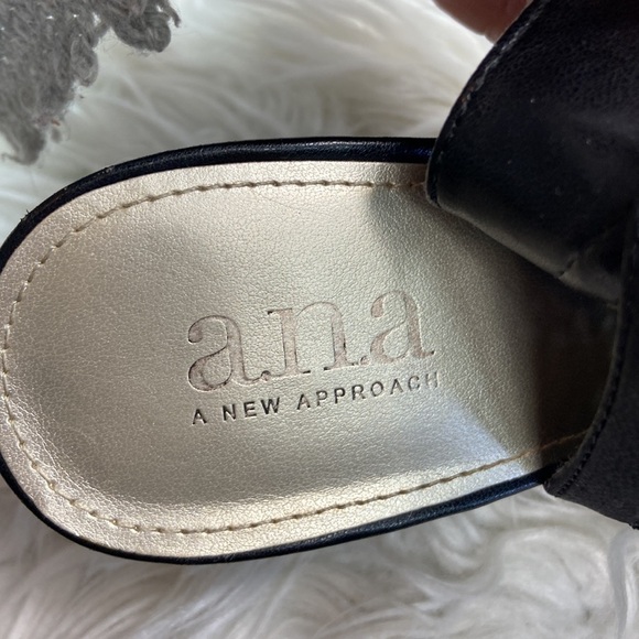 ANA “ANA TROUT” Vegan Leather Peep Toe Punch Out Heel - Picture 9 of 10